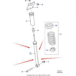 for f-pace 2016 XJ XE X761 X760 Rear Shock Absorber TN 420995 T4n209