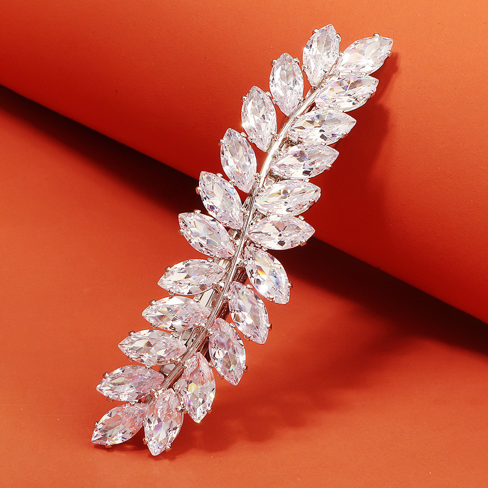 爆款簡約劉海夾優雅氣質少女側邊夾韓式日常後腦勺壹字夾锆石發夾