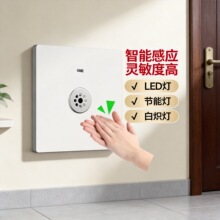 86型暗装声光控面板二线楼道延时感应led节能灯家用物业声控开关