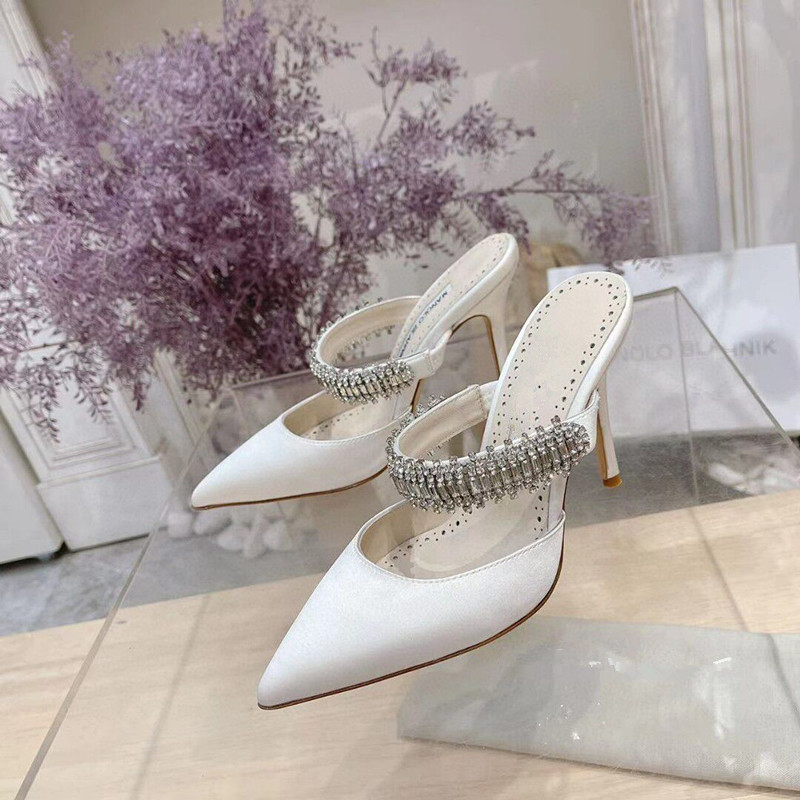 Silk Rhinestone Pure Color Pointed Toe Sexy High Heels 2025 New Shallow Mouth Genuine Leather Wedding Shoes Wedding Heels Silk Rhinestone Pure Color Pointed Toe Sexy High Heels 2025 New Shallow Mouth Genuine Leather Wedding Shoes Wedding Heels