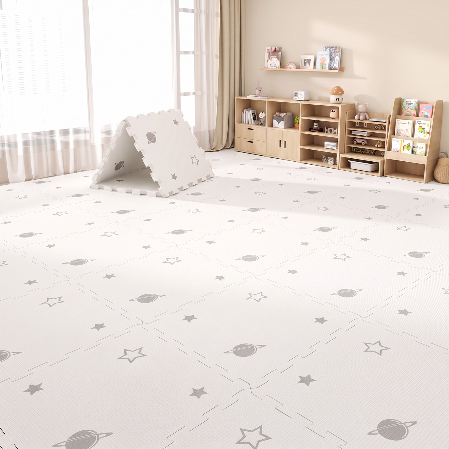Tapete de Gateo Modular para Bebés 2 cm de IXPE Anticaída e Insonorizado para Hogar