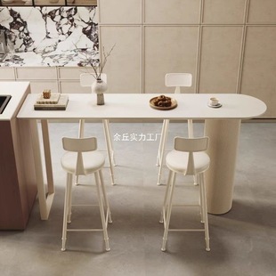 Light Luxury Slate Bar Table for Home Living Room Kitchen Side Partition Bar Balcony Wall-Mounted Small Apartment High Table