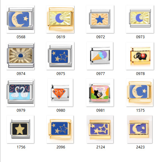 星月模块tiktok货源组合学生手工弹簧钛钢手链月亮金象猫天鹅雪糕