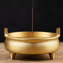 铜香炉上香供佛供奉炉檀香薰家用室内非纯铜线香插宣德炉祭祀熏香