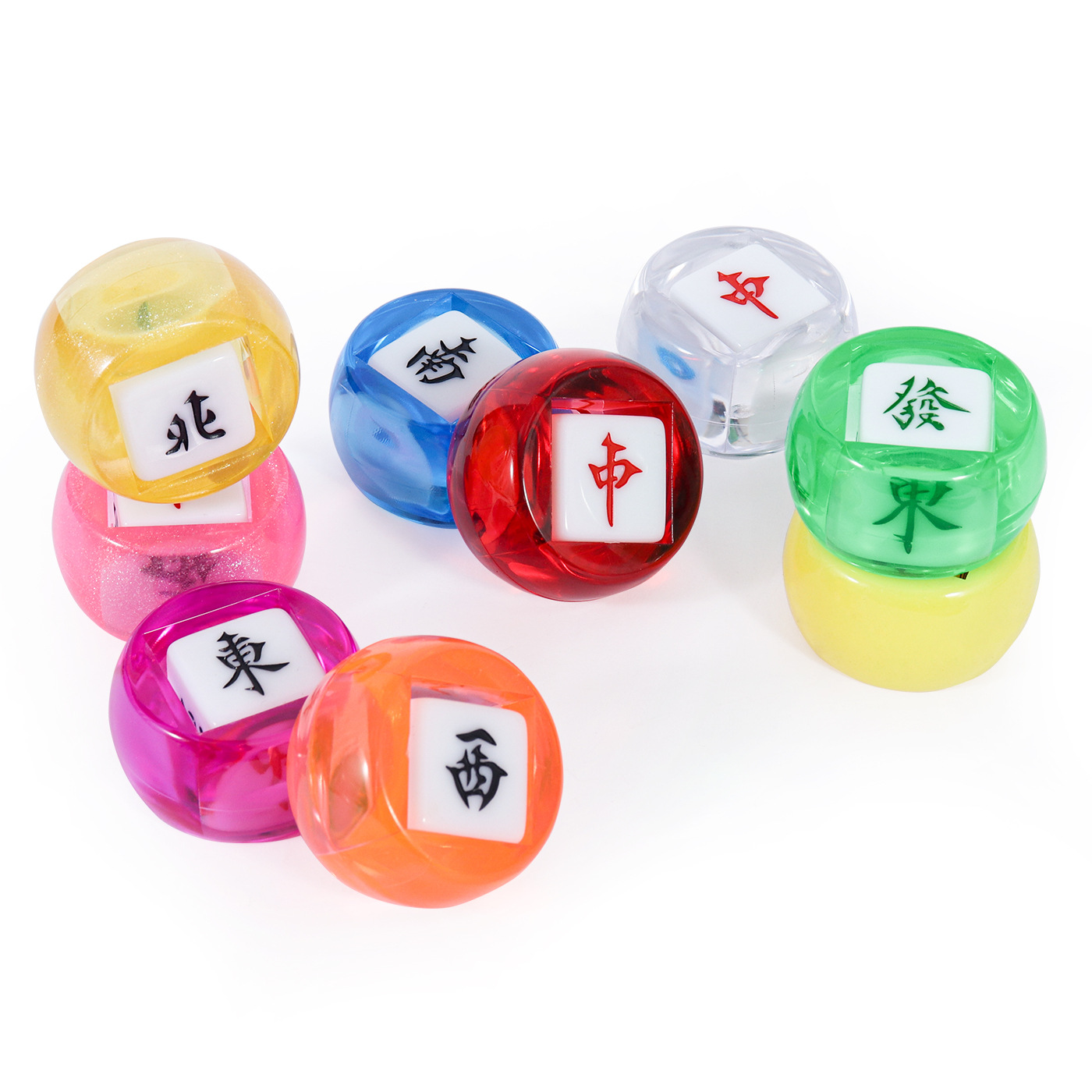 Acrylic Wind Direction Dice Set, Six-Sided Fun Wind Direction Indicator Dice, Wear-Resistant, Light-Transmitting, Good Texture, Entertainment Props