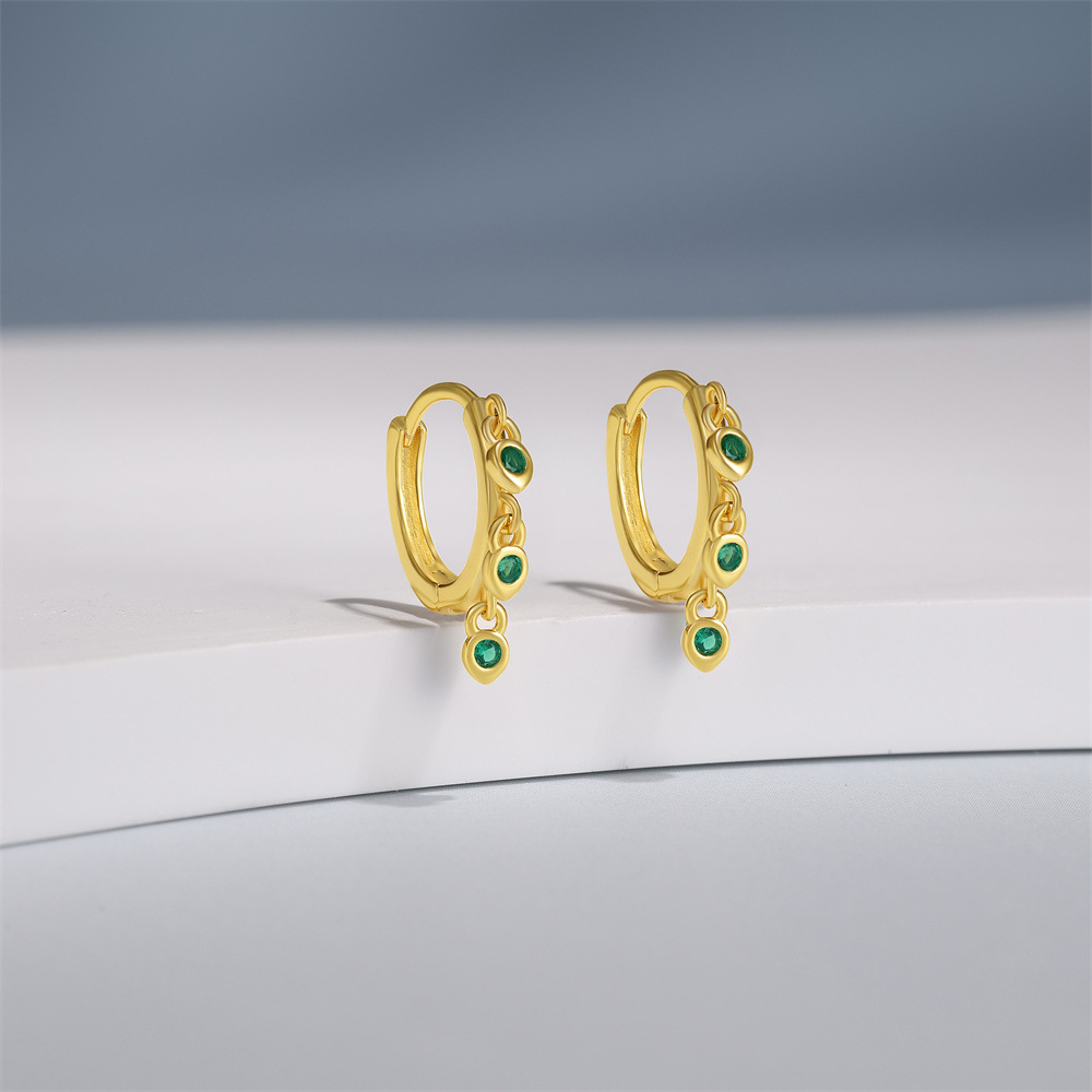 4g Weight 925 Sterling Silver Ear Needle Material Rhinestones Inlay Material Earrings Classification 1 Pair Quantity Holiday, Daily Occasion 925 Sterling Silver Material Solid Color Pattern Women's Gender Inlay Design Simple Style Style 1 Pair 925 Sterling Silver Rhinestones Solid Color Earrings 10