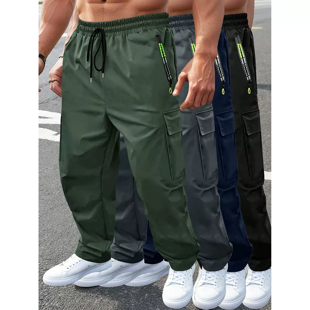 美式潮牌工装休闲裤男士跨境外贸运动直筒卫裤宽松潮流百搭长裤子