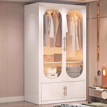 衣柜家用卧室简易组装儿童衣柜出租房小户型用金属挂衣柜组合柜子
