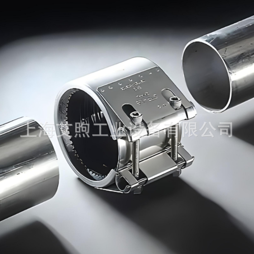 舰船用管接头 全密封闭合式带牙接头 不锈钢抗脱拉齿环型限位管夹