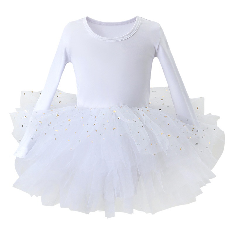 Girls' Ballet Dress Children's Performance Clothing Cross-Border Hot-Selling Printed Mesh Dance Skirt Tutu Dress for Girls
