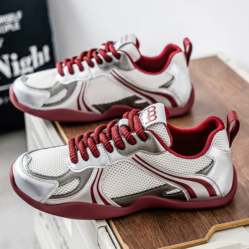 Мужские кроссовки из сетки, легкие, универсальные, модные, премиум-класса, лёгкая роскошь, весенняя новинка, на шнуровке, низкие, в стиле интернет-знаменитостей 2025 года