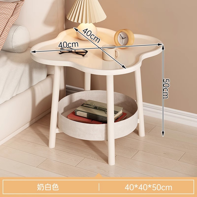 Mesa de cabecera simple y moderna dormitorio creativo junto a la cama pequeño estante de alquiler simple casa pequeña mesa