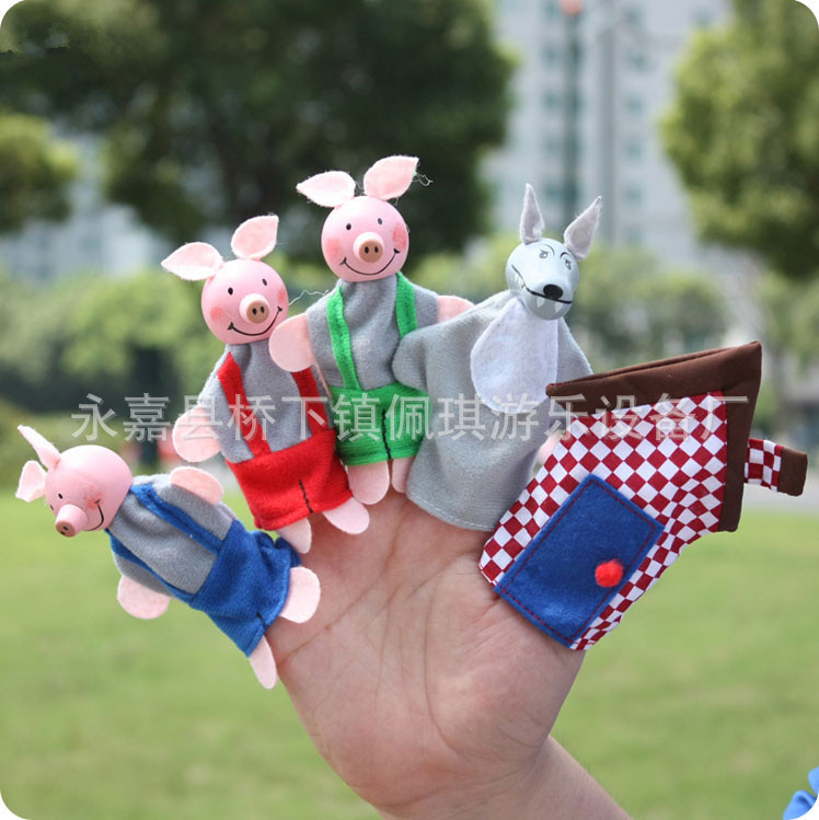 布制小木偶手指偶玩具手偶玩偶 幼儿园讲故事童话人物手指偶