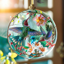 �羳�¿� Floral Hummingbird Suncatcher ĸ�H�����ܷ��B������