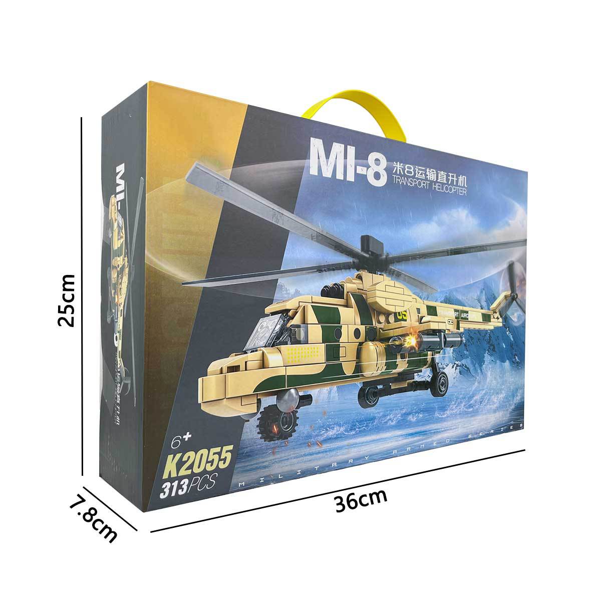 Juguetes de bloques de partículas pequeñas armados M1 - 8 helicóptero de transporte modelo de serie militar regalos