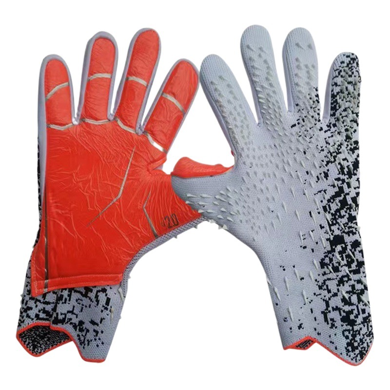 Guantes de portero de fútbol engrosados niños adultos de látex sin dedos entrenamiento transpirable cómodo guantes de portero de fútbol