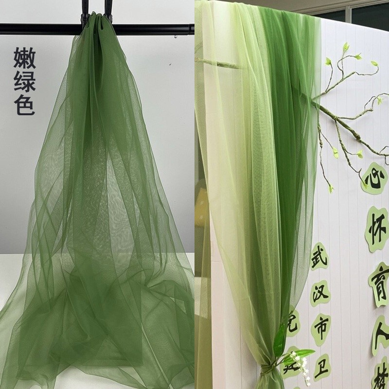 Chinese-Style Scene Green Gauze Netting Kindergarten Decoration Fabric Arrangement Light and Airy Soft Gauze Avocado Green Chinese-Style Scene Green Gauze Netting Kindergarten Decoration Fabric Arrangement Light and Airy Soft Gauze Avocado Green