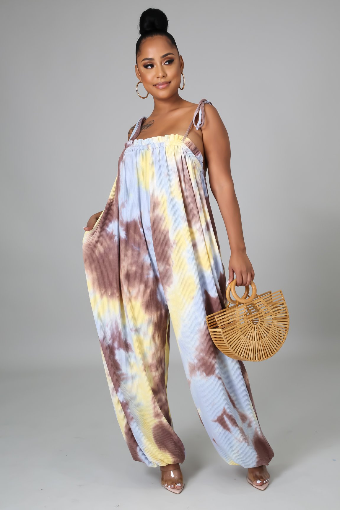 loose printed lounge slip jumpsuit NSXLY119218