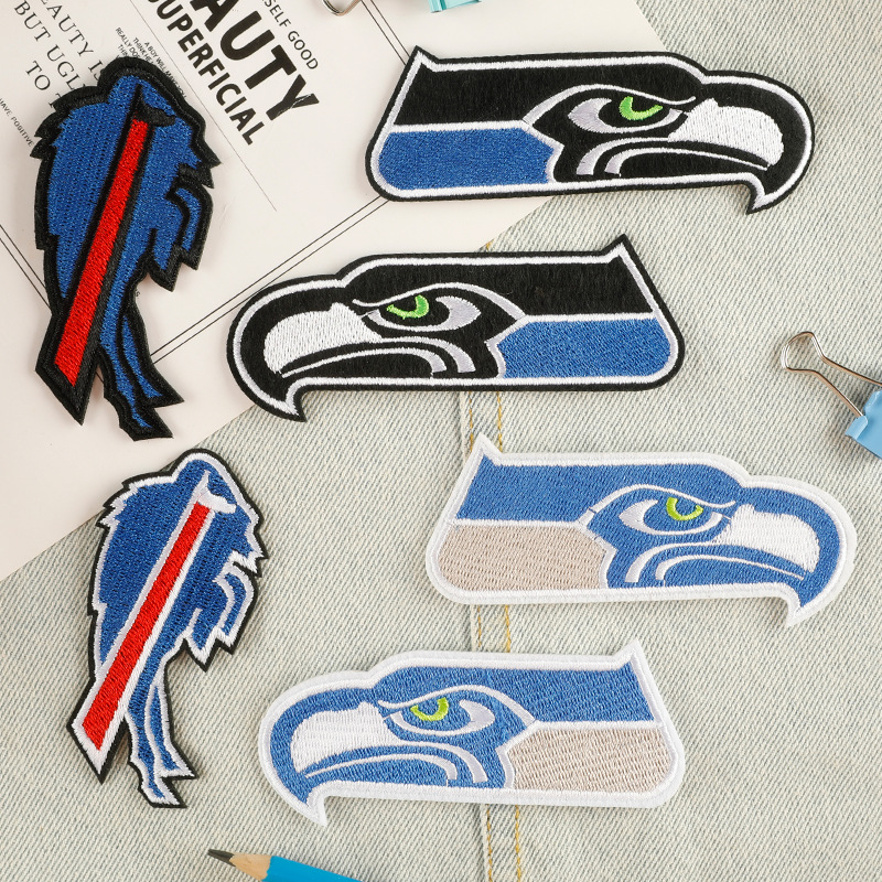 电脑绣花标服装辅料背胶补丁贴徽章标刺绣贴鞋帽布贴patch刺绣贴