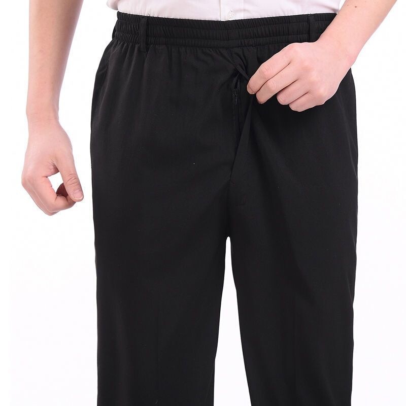 Ice Silk Quick-Dry Pants Summer Thin Style Middle-Aged Men's Casual Pants Elastic Waist Long Pants Loose Stretch Summer Sports Pants Ice Silk Quick-Dry Pants Summer Thin Style Middle-Aged Men's Casual Pants Elastic Waist Long Pants Loose Stretch Summer Sports Pants