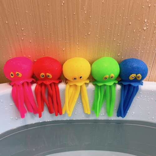 Squid Beads Squeeze Fun Toy for Bathing Summer Octopus Water Absorbent Stress Relief Pressure Relief Water Spray