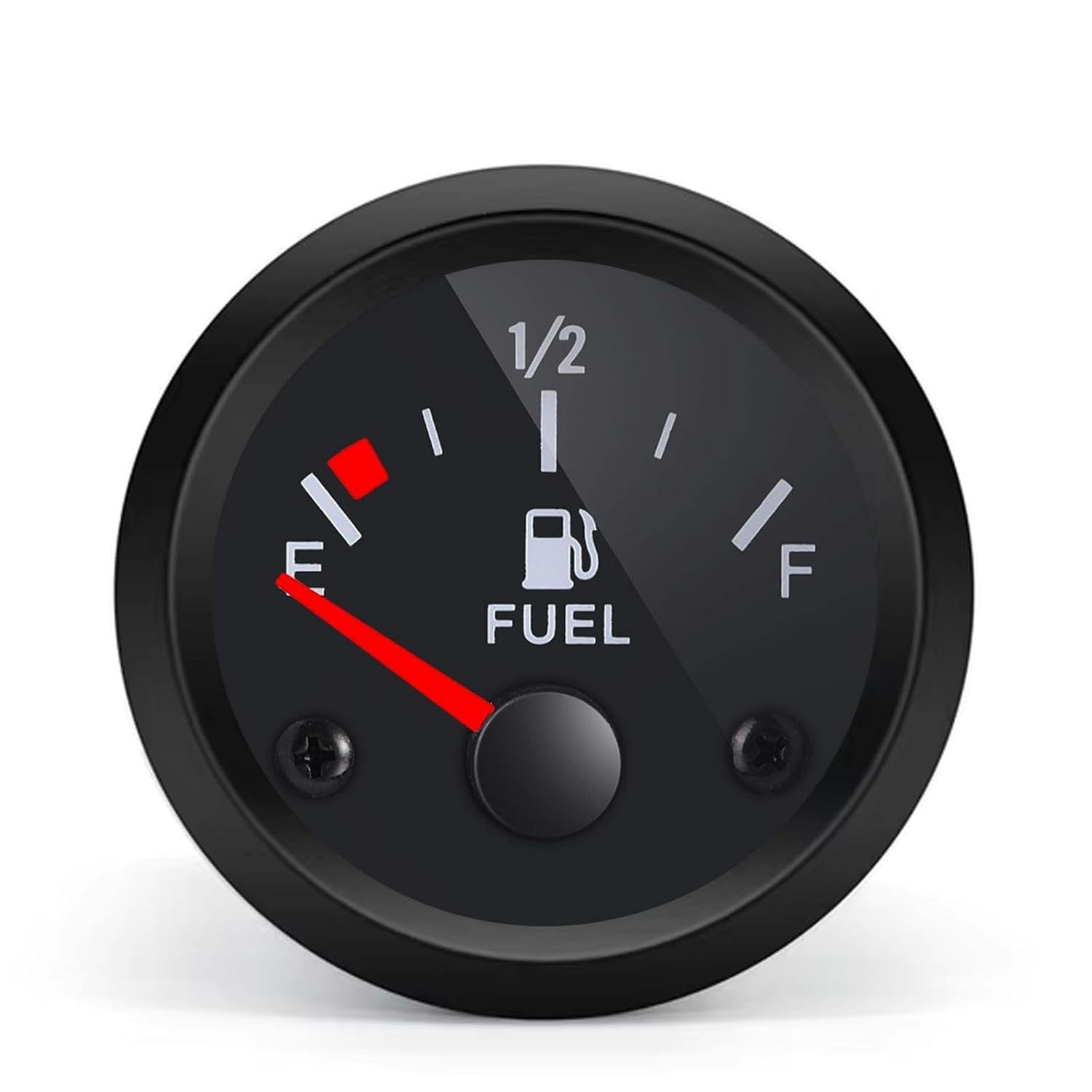 Cross-Border Hot Selling 2-Inch 52mm Fuel Gauge 12V Black Face Red Pointer Modified Fuel Gauge 240-33 Ohms