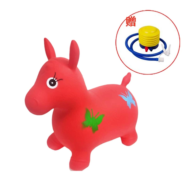 Red air pump with butterfly, print