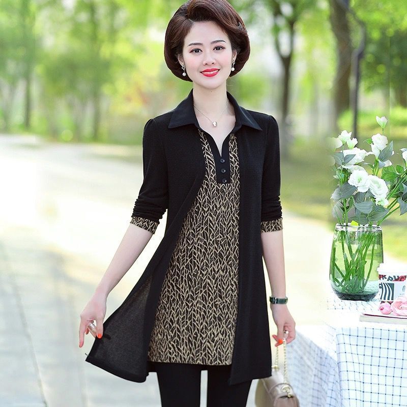 Shirt Tops for Women, New Spring Style Shirts, Mother's Wear, Belly-Covering Slimming Bottoming Shirts for Women