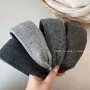洗脸秋冬宽边深色头箍