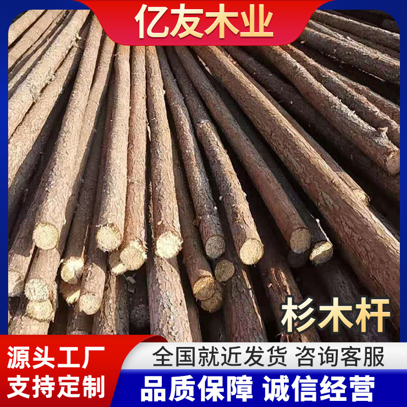 Special Fir Poles for Greening, Pine Poles, Logs, Garden Greening Support Poles, River Piling Poles, Fir Poles 4m