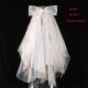 Ribbon big bow white veil hair comb wedding bridal veil wedding party insert comb lace mesh accessories