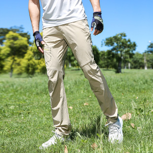 Quick-Drying Pants Men's Summer Thin Loose Outdoor Sports Quick-Drying Pants Sun Protection Elastic Hiking Pants