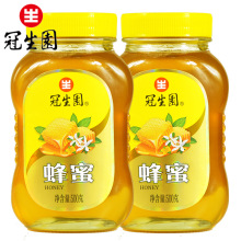 冠生园蜂蜜批发500g/瓶纯蜂蜜农家百花蜜蜂蜜大容量玻璃瓶装
