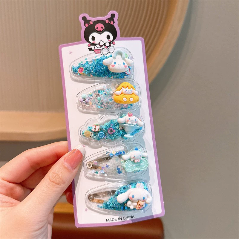 Санрио, мультяшная детская заколка для волос, клубника, заколки, челки, аксессуар для волос