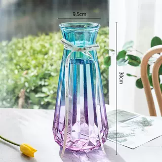 代发包邮大号花瓶玻璃透明客厅摆件水培植物富贵竹百合插干花陶瓷