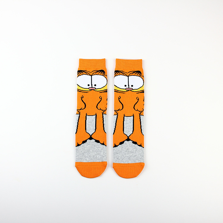 Dibujos animados de dibujos animados garffy casual deportes jacquard Four Seasons Youth pareja de algodón de las mujeres calcetines de media pantorrilla calcetines de moda de los hombres medias