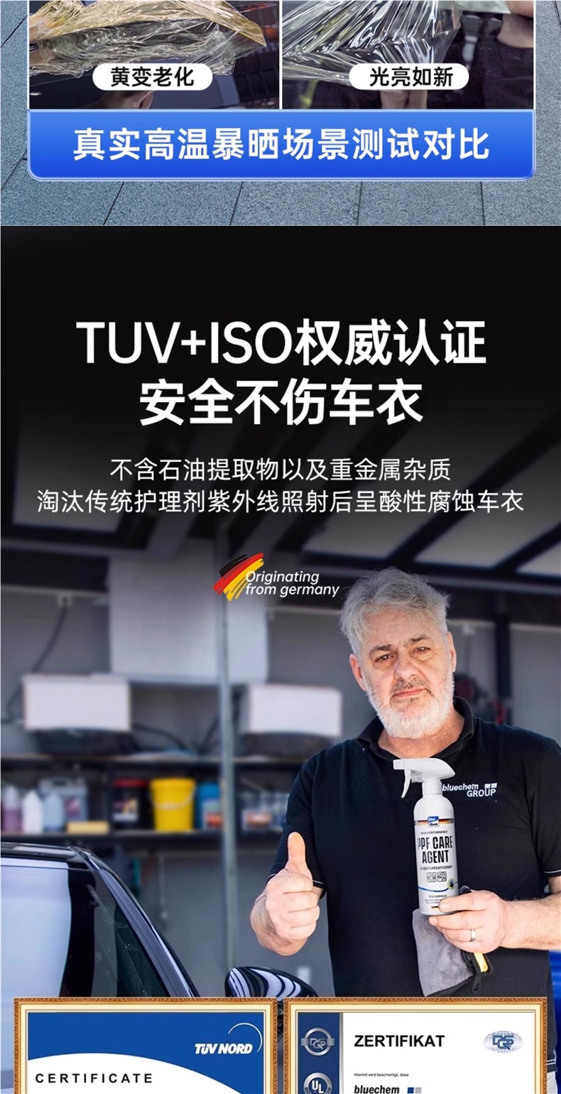 German Blue Dolphin Car Cover Maintenance Liquid, Invisible Car Cover Special Care Solution, Cleaning Agent, Color Change Film, Coating, Waxing