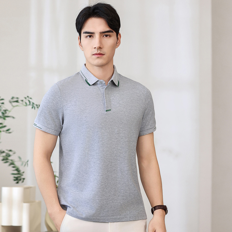 夏の作業服半袖折り襟ポロシャツtシャツ企業文化広告シャツ印字ロゴ|undefined