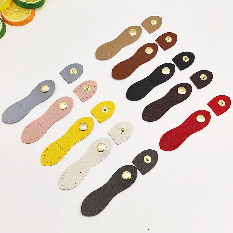 Sewn Leather Bag Buckle DIY Handmade Bag Connecting Buckle Gourd Shaped Leather Snap Bag Hardware Accessories Wholesale