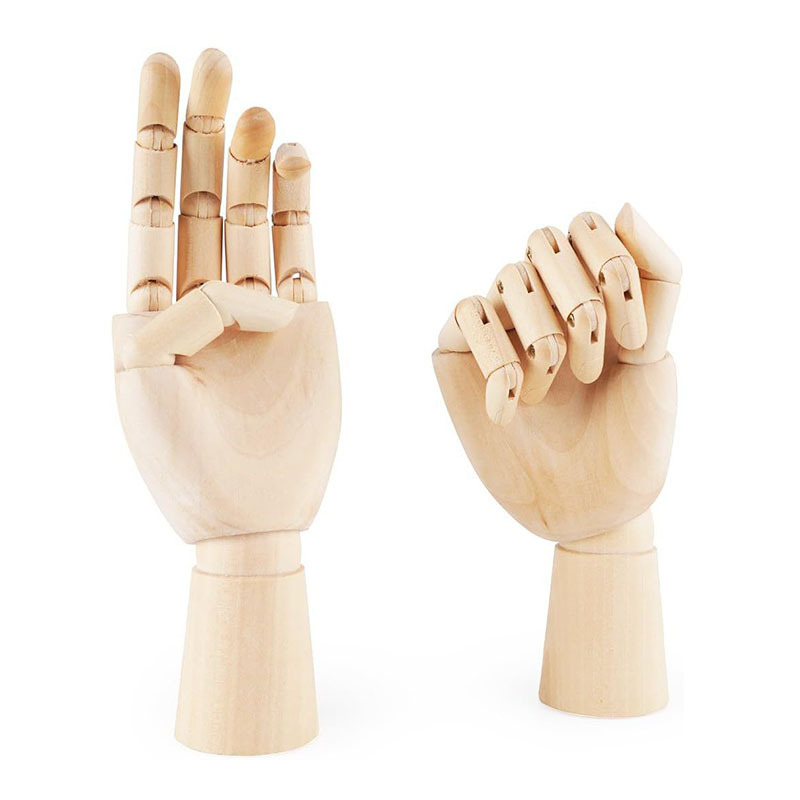 Maniquí articulado para dibujar, con articulaciones móviles, para arte, manga, bocetos, modelo de cuerpo humano, figura de madera, palma, adorno de escritorio image 17