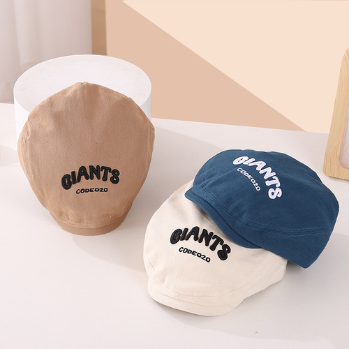 Baby Korean style hat spring and autumn new fashion versatile beret boys' peaked cap girls' adjustable forward hat