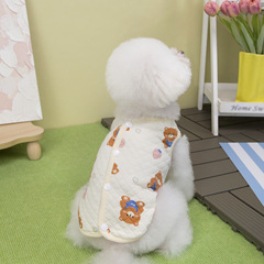 宠物服装小型犬狗衣服猫咪秋冬保暖舒适新款批发25婴儿棉背心背开