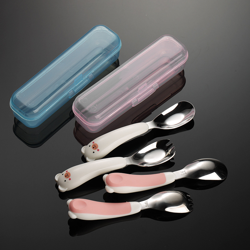 Children's handheld tableware stainless steel