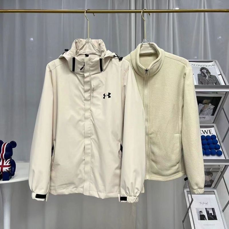 アンマ春秋突撃服男女新型UA防風防水三合一カップル保温ジャケット登山コート|undefined