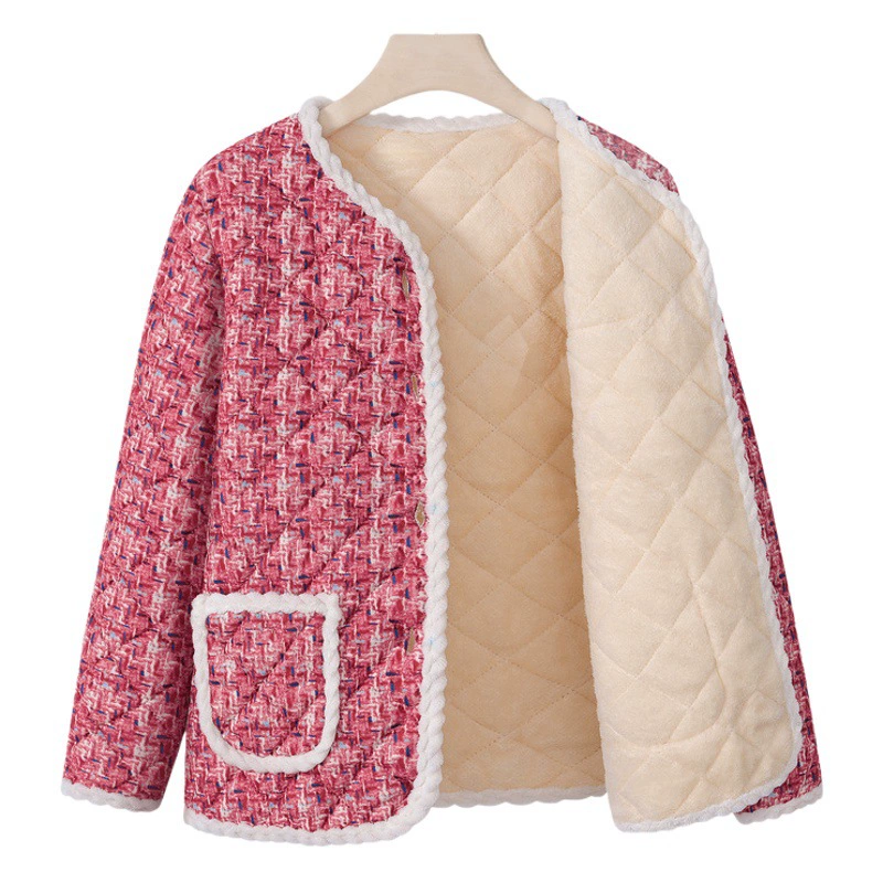 Зимняя куртка для мам на хлопковой подкладке, утолщенная овечья шерсть, короткое пальто для женщин среднего и пожилого возраста, цветочное пальто на хлопковой подкладке, зимнее пальто на хлопковой подкладке, Новинка