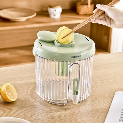 Refrigerator Cold Water Kettle with Tap Home Large Capacity Japanese Heat-resistant Plastic Ice Cool Water Cup Outdoor Drinking Bucket 