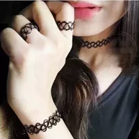 C059 Японский AliExpress Ebay Взрывчатая эластичная леска Татуировка Ожерелье Браслет Кольцо Костюм Набор из трех предметов