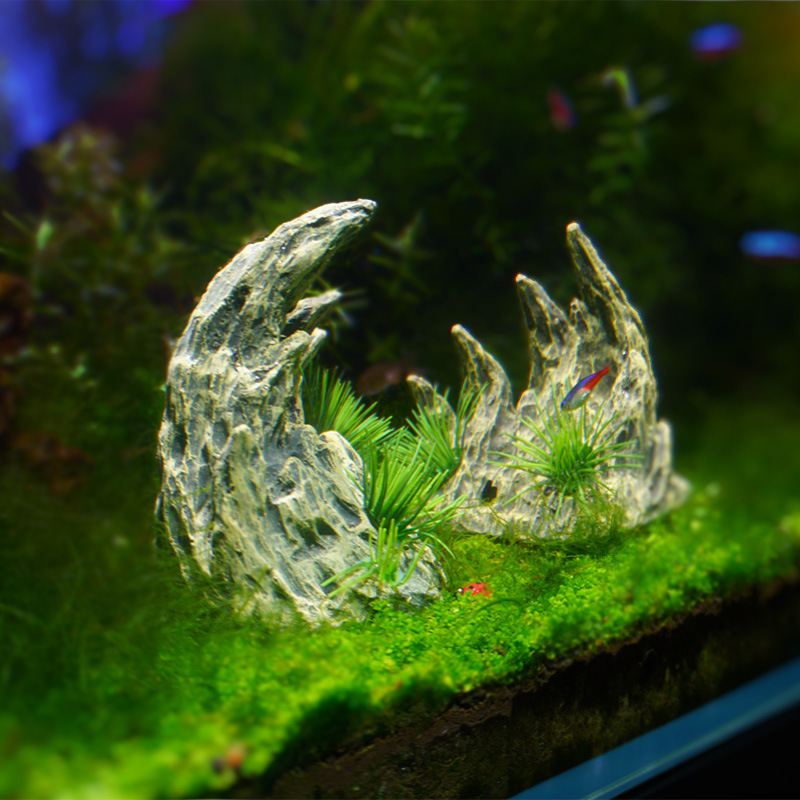 Nueva piedra decorativa simulada de dragón verde para paisajismo de cañón, adorno de rocalla, ornamentación de plantas acuáticas, hueso de dragón para acuario, venta al por mayor transfronteriza de gran demanda