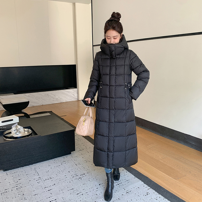 加长款羽绒棉服女2025冬季新款棉衣感炸街过膝到脚踝加厚棉袄外套|undefined