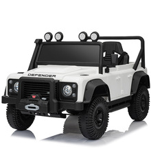 新款许可路虎卫士儿童电动车四轮带遥控汽车可坐小孩可摇摆玩具车
